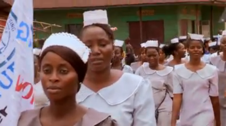 ebola nurses protesting and spreading awareness